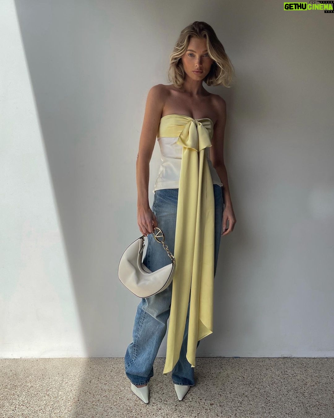 Elsa Hosk Instagram - The bag of the season @maisonvalentino 🎀 #VLogoMoonBag #VALENTINOGARAVANI
