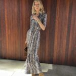 Elsa Hosk Instagram - giving ya sexy 70s secretary celebrating the 50th anniversary of the iconic @dvf wrap dress🤍 #wrap50