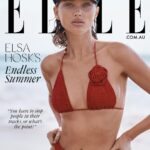 Elsa Hosk Instagram - wearing @meshki on the cover of @elleaus ❤️ thank you for the most incredible trip to Australia and the beautiful write up🫶 Photographer - @nicolebentleyphoto Fashion Director - @naomismith Hair - @michmcquillan Makeup - @kelliestrattonmakeup