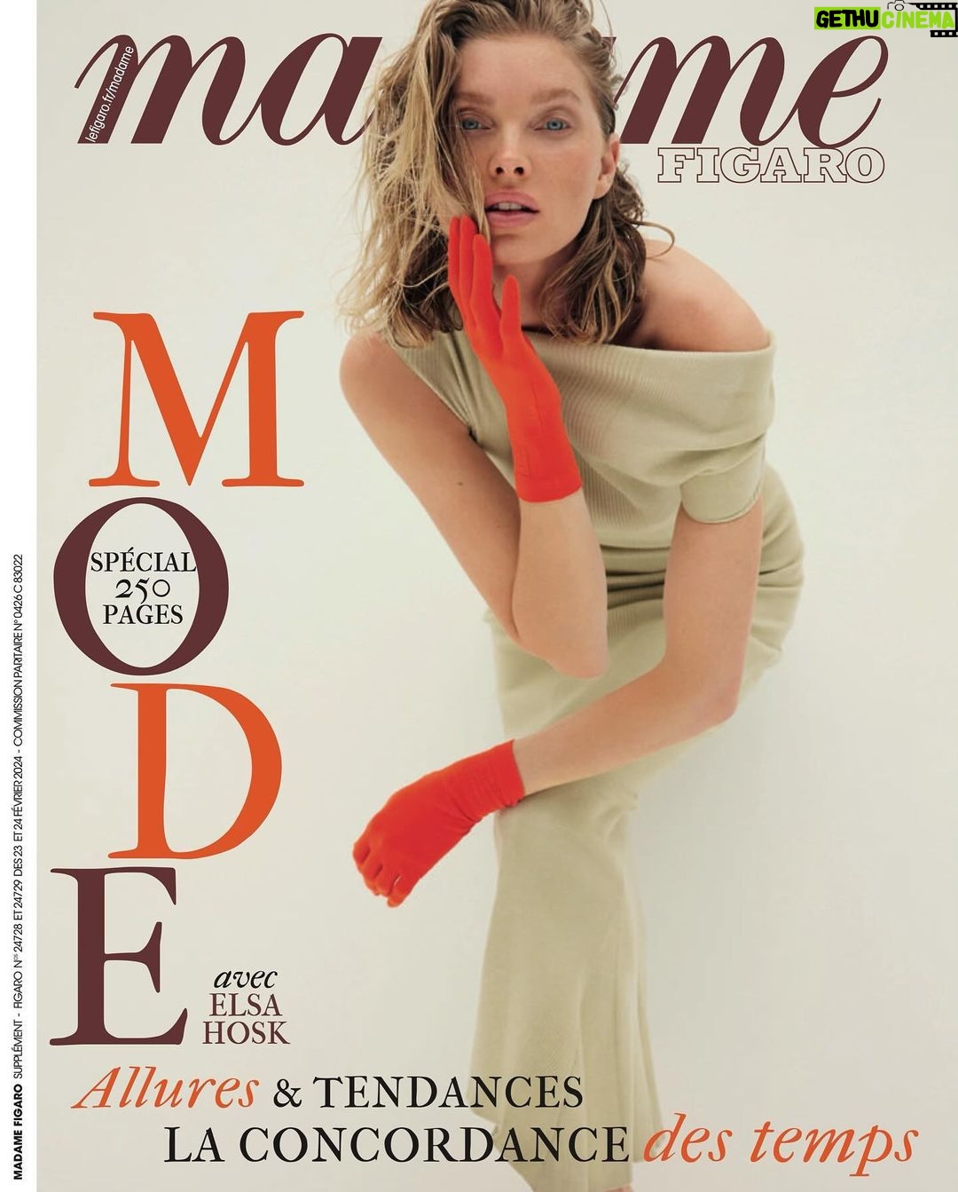 Elsa Hosk Instagram - A lovely day shooting 5 covers for @madamefigarofr 🤍 Pick it up and read the interview☺️ @david_roemer @isa.girard.1 @deannahaganmua @gavinharwinhair