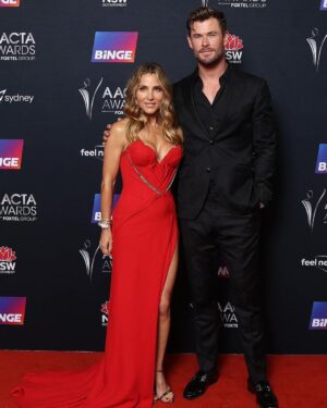 Elsa Pataky Instagram - So nice to be part of the AACTA awards presenting the best actor in a drama and so proud of @chrishemsworth, receiving the AACTA Trailblazer award. You truly deserve it love!!. @aacta #AACTAs/ 

Jewellery @bulgari #bulgari 
💃@jatoncouture 
Stylist: @rachelwayman
M: @sarahtammer
H: bradmullinshair