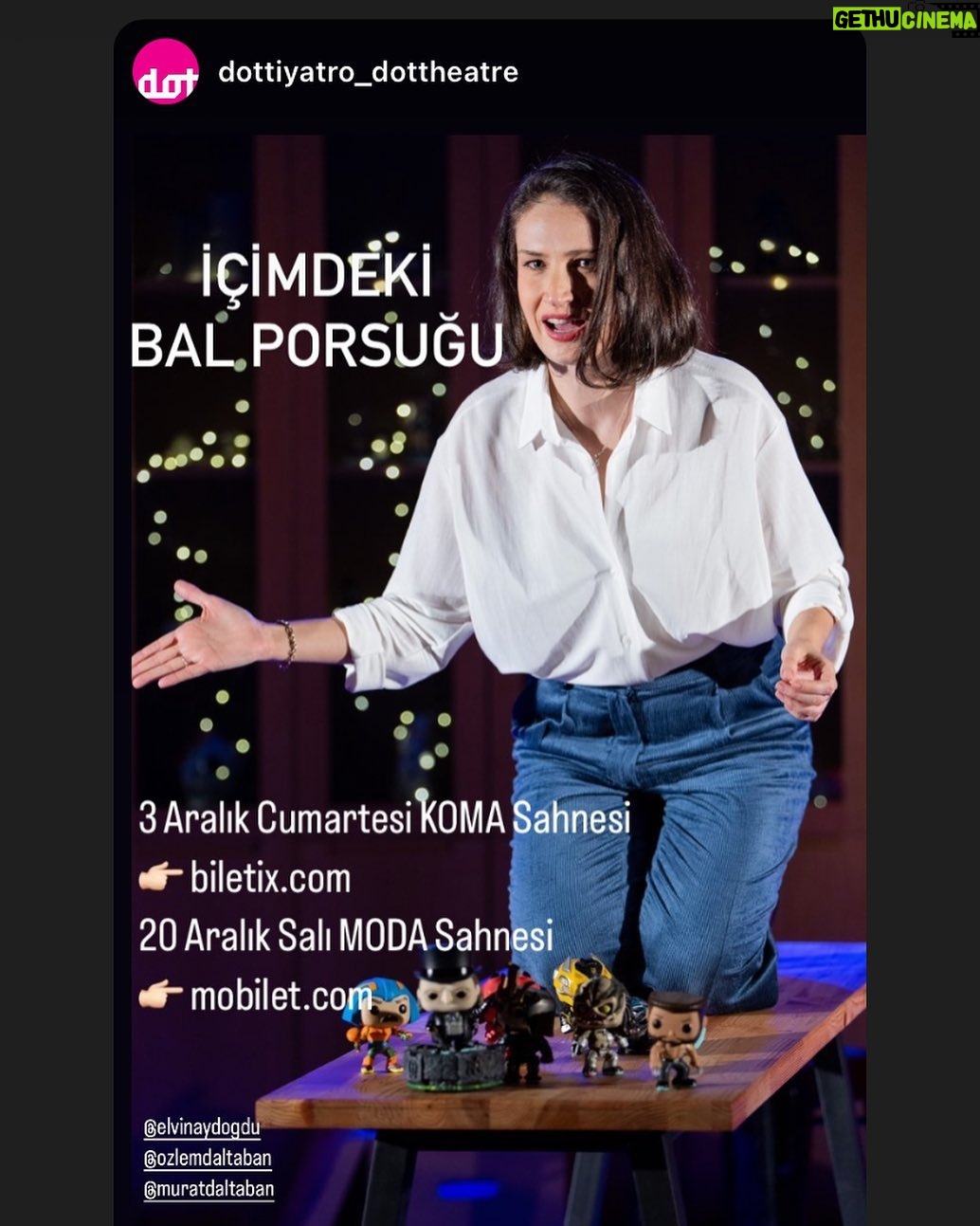 Elvin Aydoğdu Instagram - “İçimdeki Bal Porsuğu’na ulaşmaya çalışıyorum. Hani diyorlar ya, içinizde… Ommmm…” 🦡🦡🦡 3 Aralık Koma Sahnesi - 20 Aralık Moda Sahnesi… @dottiyatro_dottheatre @ozlemdaltaban @muratdaltaban