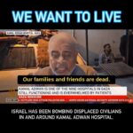 Eman El Assi Instagram - Israel has been bombing around Kamal Adwan hospital hitting civilians who are seeking shelter in places that Israel claims are safe and as we’ve seen repeatedly in recent weeks, Israel tells Palestinians to seek shelters and then bombs the shelters that they are in. They then go on mainstream media (like CNN) and try to obfuscate when challenged on why they are attacking civilians, and families with children, seeking shelters in schools, hospitals and UN facilities?