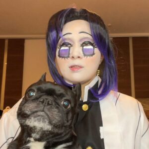 Emi Ōmatsu Instagram - 今夜は月が綺麗ですね。
胡蝶しのぶです。
1枚目:盛れたしのぶ
2枚目:犬としのぶ
3枚目:犬の裏切り
4枚目:撮影終了後