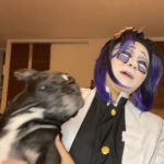 Emi Ōmatsu Instagram - 今夜は月が綺麗ですね。 胡蝶しのぶです。 1枚目:盛れたしのぶ 2枚目:犬としのぶ 3枚目:犬の裏切り 4枚目:撮影終了後