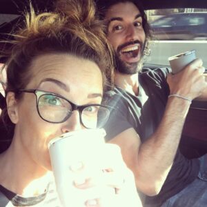 Emily Baldoni Instagram - Meant to post our beautiful wedding trailer earlier today together with a proclamation of my love, but for now #reallife , two exhausted parents chugging coffee on our way to our escape for the night so we have energy to celebrate 🥳⁣🤪
⁣
H A P P Y  S E V E N babe!!!!!!! ⁣
⁣
Tip: you can watch the trailer @justinbaldoni 😘
