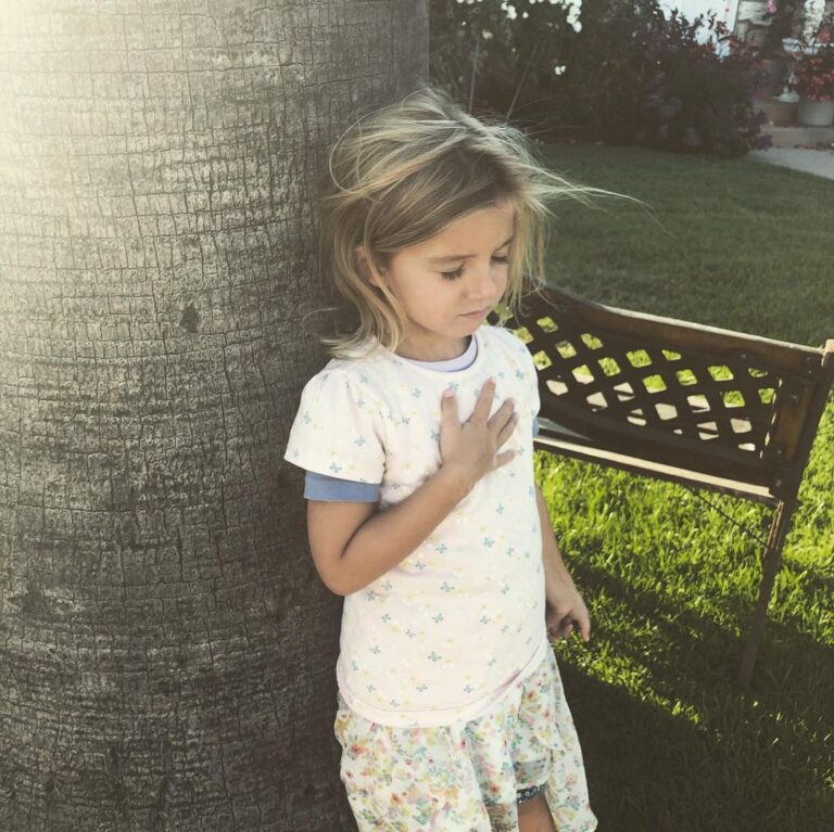 Emily Baldoni Instagram - Maiya. You have the sass and magic of Tinker Bell. The spiritual connection of a guru. I adore how you listen to your heart, to nature, to Heaven, and how you pray over dead bees. No situation or person has ever taught me more about life than you have. It is thanks to you that my heart is as open as it is. You made me a mama, sweet girl, the greatest gift of all. Happy 5 to my favorite little heavenly earthling. 🧚‍♀️❤️