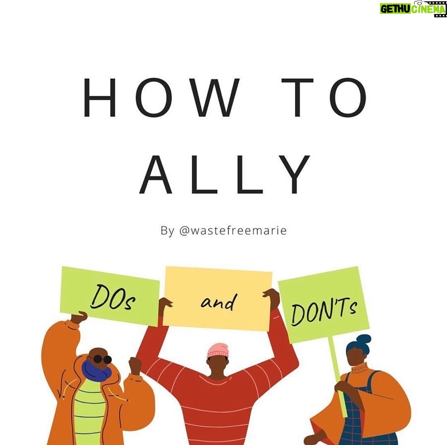 Emily Baldoni Instagram - Thank you @wastefreemarie for the DO’s and DON’T’s of how to be an ally! Reminder that ally should be used as a verb rather than a noun 🗣