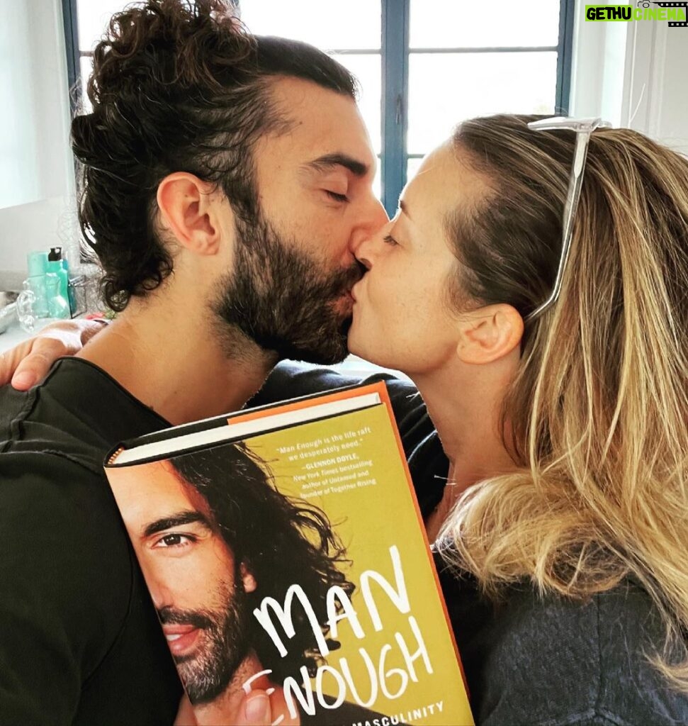 Emily Baldoni Instagram - (Picture me shouting from the rooftops 📢!!) It is finally heeeeeeeere!!!!!! @justinbaldoni ‘s incredible book MAN ENOUGH is released to the world TODAY 💃🏻 🥳💃🏻 🥳💃🏻🥳 ⁣ ⁣ Something I love and admire the most in people is when they walk their talk. We all stumble and fall, but it’s deeply impressing and inspiring when people get back up and continue the walk no matter what. I see my husband do this, each and every day. His commitment to authenticity, healing and learning has taken him on a deep dive into his own masculinity and humanity and he is sharing all the most profound, brutally honest, awkward, confronting and rewarding experiences and reflections with you in this book. He has poured his heart into every single page. It’s an invitation to the reader to go on their own exploration of what it means to be “man enough”, and more importantly, to be human. ⁣ ⁣ As a woman, wife and mother I am deeply grateful and so damn proud of the courage Justin had to put all this on paper for the world to see. This man, and this book, has my WHOLE heart. ⁣ ⁣ Get your copy and let me know what you think. Link for the premier collectibles is in my bio ❤️⁣ ⁣ (Or you can buy this book anywhere you would buy a book, please support independent book stores!) ⁣ ⁣ #manenough #undefiningmymasculinity⁣ @wearemanenough @harpercollins @harperonebooks