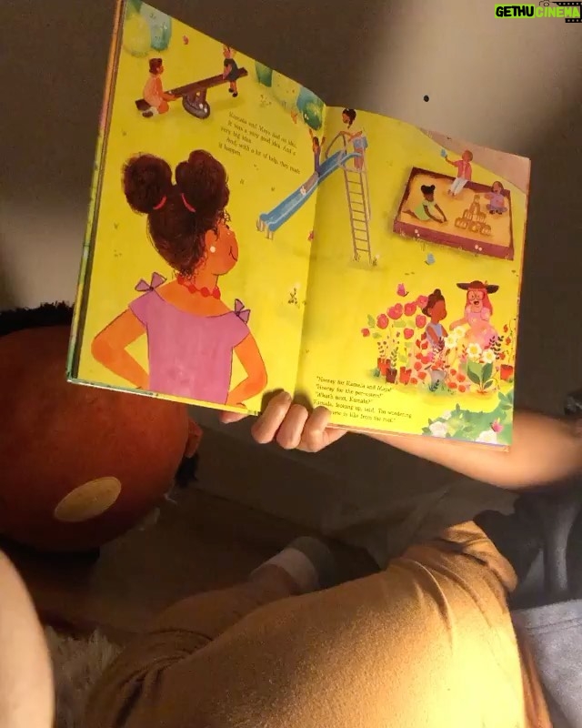 Emily Baldoni Instagram - May every little girl know what the view is like from the roof. Repost from @justinbaldoni • This is Maiya and Maxwell’s favorite book. It’s written by @meena and is about young @kamalaharris and her sister Maya and how they overcame obstacles and built a playground for their community after they were told they couldn’t. May every little girl, not just in America but throughout the whole world get to experience what the view looks like from the roof. 😭😭😭😭😭😭 #dearmaiya #dearmaxwell #equality #kamalaandmayasbigidea