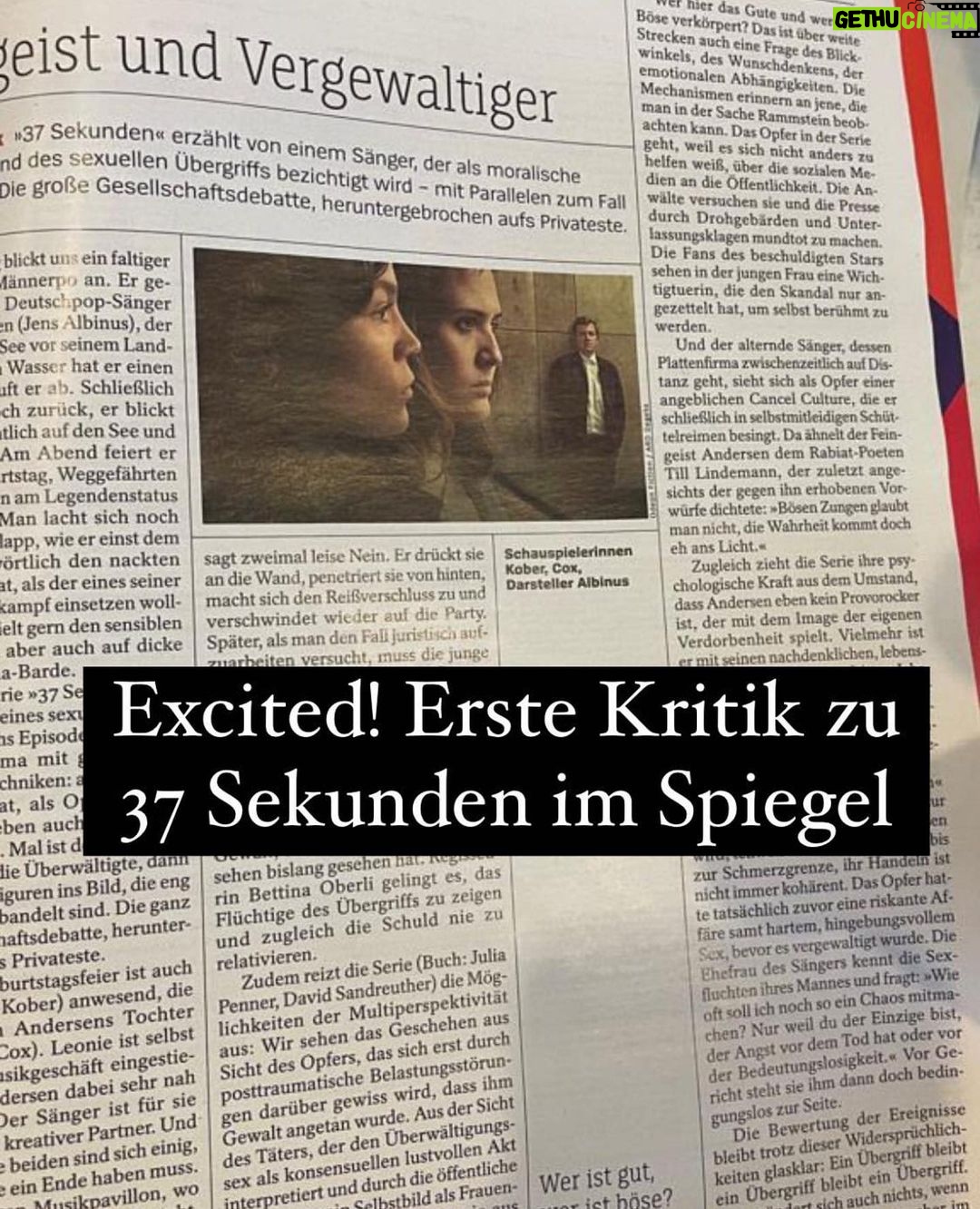 Emily Cox Instagram - I am REALLY looking forward to this one!!! Don’t miss it. From August 4th online, (ARD- Mediathek), and on Free TV on August 11th! —————- Ein Herzensprojekt!!!❤️ Versäumt es nicht☺️ „37 Sekunden“ online ab dem 4.8., und im FreeTV ab 11.8.! ❤️!!!!: @bettinaoberli @penner.julia @sandreuter @jensalbinus @marielousellem @camill_jammal @paul_eisenach_music @valentinmirow @piquayy @denise.mbaye @michaelkranzofficial @iammarcbenjamin @odeonfiction @berit.hille @ardmediathek @ard_degeto @dorotheeweyerscasting @playersagentur @studiolifelab
