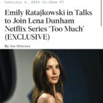 Emily Ratajkowski Instagram - thrilled! ❤️ @lenadunham