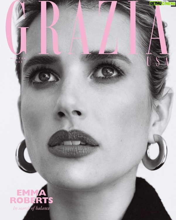 Emma Roberts Instagram - @graziausa_ 💗talked #americanhorrorstory & #madameweb & @belletrist with @emiliapetrarca 🪩 📸 @daniellamidenge 🤍