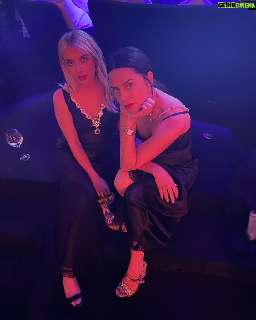 Emma Roberts Instagram - happy birthday to my sister @britelkin 🌝 I love you beyond! my muse, my bff, my stylist extraordinaire! the person who always holds my hand during turbulence and always knows when to order champagne! & you birthed Roadie’s best friend ON your birthday! Queen! Happy Birthday Henry! ❤️