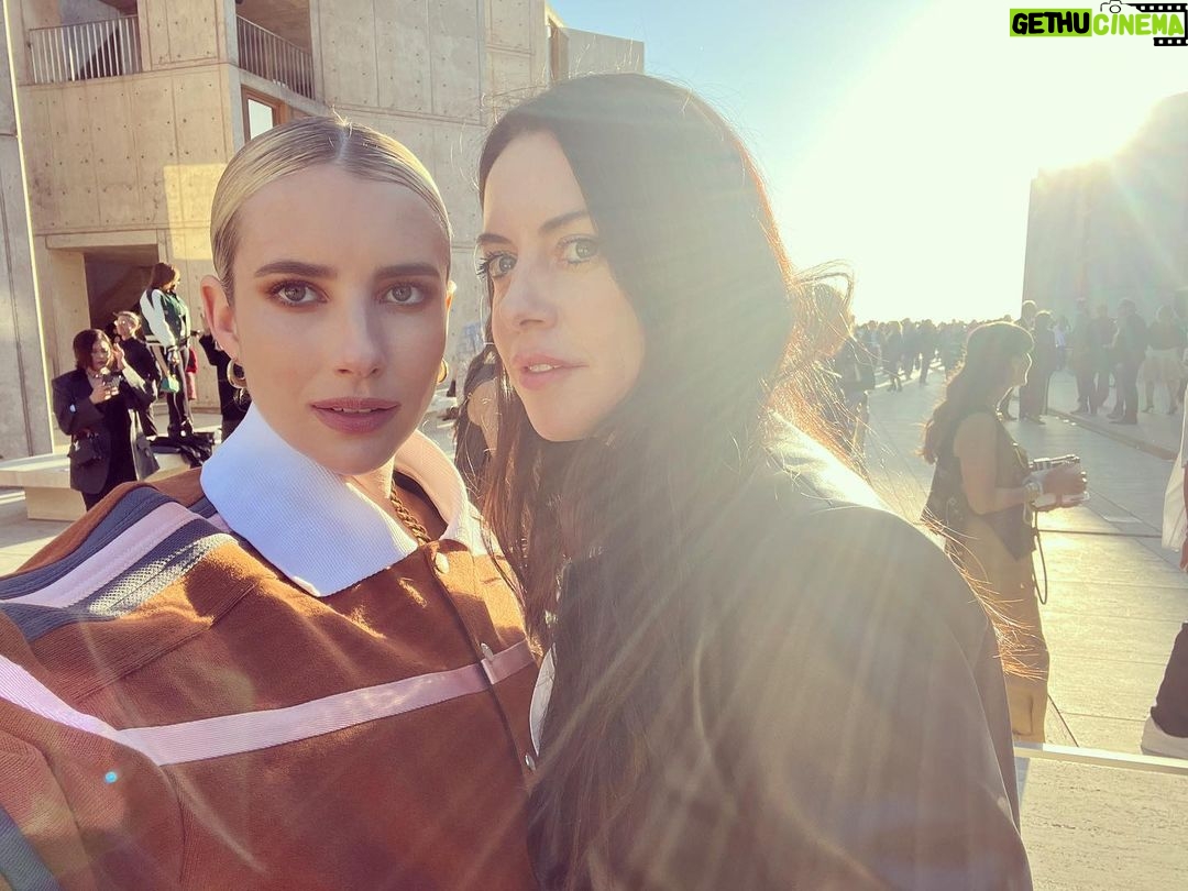 Emma Roberts Instagram - @nicolasghesquiere you impress us every time! Bravo! @louisvuitton 🪩🪐 👜