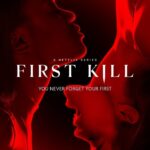 Emma Roberts Instagram – Guys! I could not be more ecstatic to be sharing the poster for our first @belletrist production #firstkill 
based on the short story & created by @veschwab 
written & produced by @feliciadhen1 starring the incredible @mochabands & @sarahcatherine.hook 🩸🧛‍♀️🗡 COMING JUNE 10 2022 on @netflix