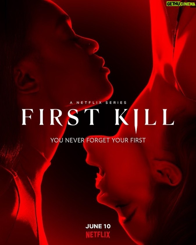 Emma Roberts Instagram - Guys! I could not be more ecstatic to be sharing the poster for our first @belletrist production #firstkill based on the short story & created by @veschwab written & produced by @feliciadhen1 starring the incredible @mochabands & @sarahcatherine.hook 🩸🧛‍♀️🗡 COMING JUNE 10 2022 on @netflix
