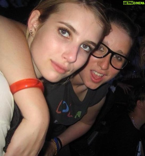 Emma Roberts Instagram - Happy Birthday to my queen @kpreiss π from Paris 2009 at a Lady Gaga concert (pictured LOL) to @belletrist and everywhere in between. Nobody I have more fun with. Wherever random places we end up are always the perfect places to be. Thank you for always chatting it up on the land line with me and not getting annoyed at making multiple stops for coffee. You make me LAUGH Boubou!!! Happy Birthday π your sneakers are in the mail π I know you hate vintage but I found a really cool Dior sweatshirt situation I think youβre gonna like! β€οΈ