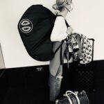 Emma Roberts Instagram - To the people who asked if I’m backpacking - I’m flattered! But no. It’s a car seat/stroller 🤣 👶🏼 💙🍼