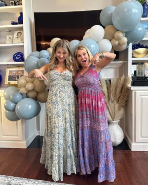 Emmy Buckner Instagram - A Kentucky celebration officially sharing the news of Baby C and my Meme’s birthday back in May! My mama put together the sweetest party filled with lots of love 💙 Grateful for family and our addition to it!