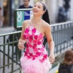 EnjoyPhoenix Instagram - Tentative de diversion pour me faire accepter à Barbieland 💖🤞🏻 ∘ Dress : @jeanlouissabaji ∘ Shoes : @giuseppezanotti ∘ Jewels : @statement.paris Paris, France