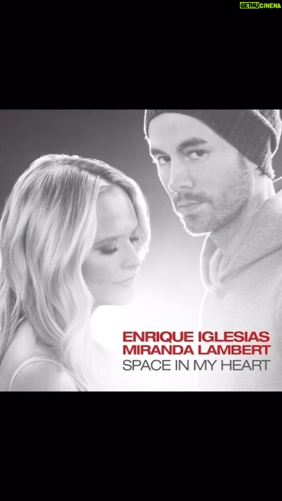 Enrique Iglesias Instagram - #SpaceInMyHeart (Original Version) with @mirandalambert ❤️❤️❤️ Feb. 22