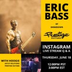 Eric Bass Instagram - Tune in today, I sitting down LIVE with @prestigeguitars Artist Relations Manager @hoogieontheroad on the @prestigeguitars IG LIVE!!!!