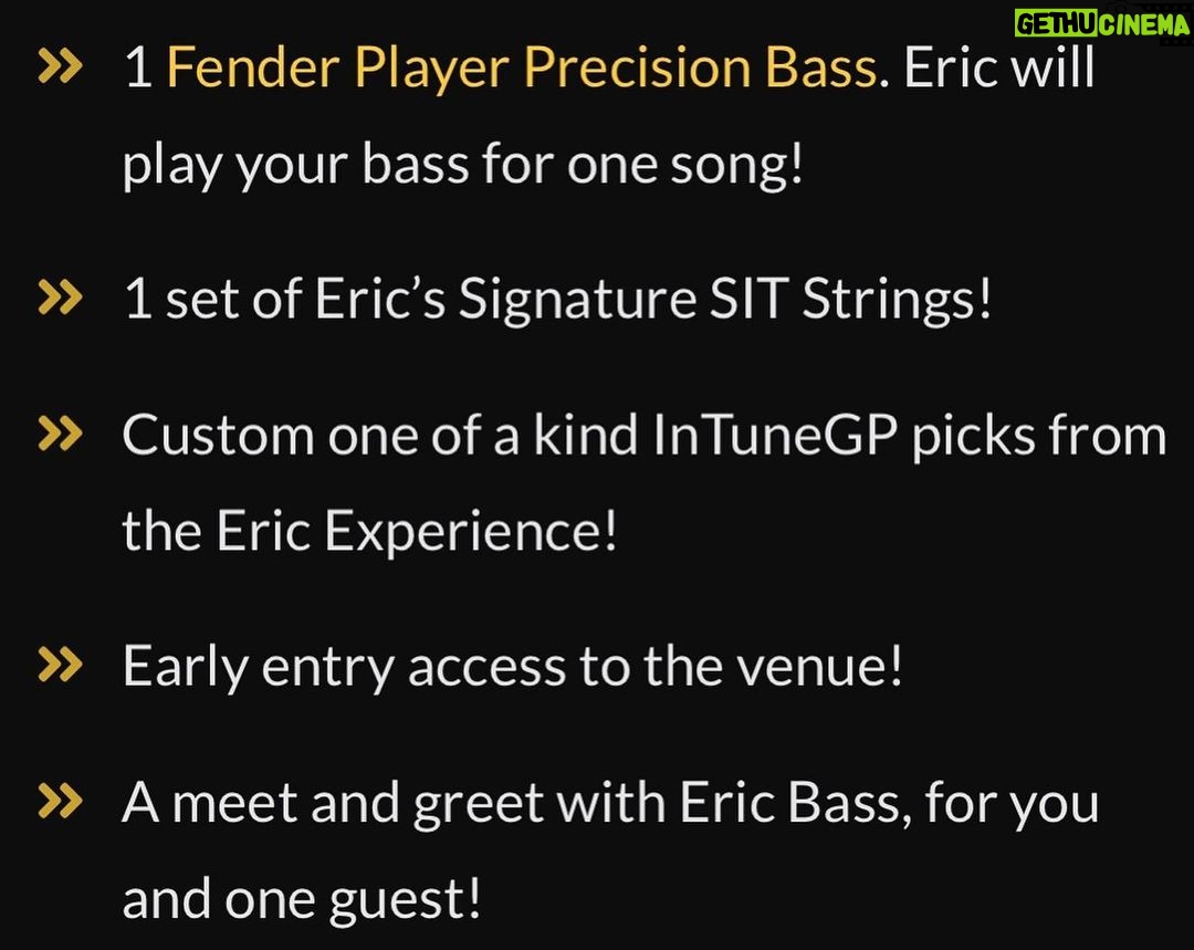 Eric Bass - 2.2K Likes - Introducing the Eric Bass staged played bass VIP package! Want a cool backstage VIP experience? Want a signed bass played onstage by Eric Bass at the show of your choice? Go to www.ericbass.co to reserve your experience today! A portion of all proceeds will go to a charitable cause! Sign up today at www.ericbass.co! (Link in bio!)
🎫 LIMITED TICKET TIME DEAL: Get 4 tickets ALL IN for $80 through @LiveNation’s Summers Live promo now through 8/1 for select dates on the #TheRevolutionsLiveTour.
#shinedown #stageplayed #stageplayedguitar #stageplayedguitarexperience #stageplayedbass #vipexperience #monday #mondaymotivation #mondaymood