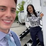 Eric Osmond Instagram - Behind the scenes of Love in the Limelight with @Nikkisoohoo #loveinthelimelight #hallmarkmovie #fallinlove #ericosmond #actor #behindthescenes