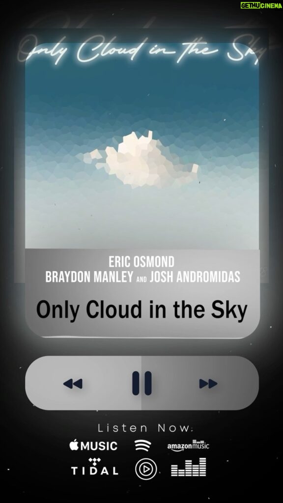 Eric Osmond Instagram - New song out now! Streaming on all platforms 🎶 "Only Cloud in the Sky" feat. @ericosmond.official @joshandromidas @braydonmanley Enjoy! 😊 . #newmusic #alternative #alternativerock #altpop #synthpop #edm #newedm #electronicmusic #electronicdancemusic #edmproducer #musicproducer #SILVR #silvrseptember #osmond #osmondmusic #instagramreels #