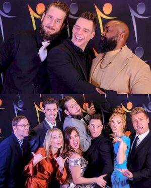 Eric Osmond Instagram - Love these guys; what a night! 

Special thanks to:
🎬 @utahfilmawards @warrenworkman79 @doraworkman73 and @townehub

📸 @josephvernonreidhead for taking such great photos of everyone. (It's become our tradition to have a photo with you as well!) 

🎭@starzandfxmgmt and @pepperprestige I couldn't get this far without you!

#actor #utahfilm #utahactor #utahfilmawards #filmawards #ericosmond #ericosmondactor