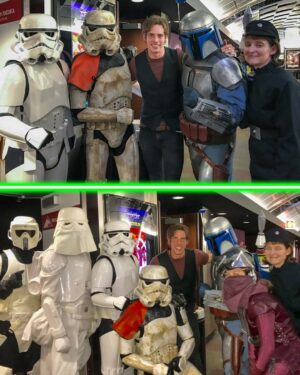 Eric Osmond Instagram - Flashback to the release of Star Wars: The Last Jedi

It was exciting to run into my cousin David at the movie theater. I didn't know at the time just how much he loves Sci-Fi! Check out his incredible 📚 Sci-Fi Book📚 Collection: @vintagescificollection 

AND i ran into my super good buddy THE @oakley_t_hill ! We've been friends since we were kids. 😃

Special Thanks to my step-dad @barrybrown1378 for the movie night!

#osmondfamily #osmond #osmonds #ericosmond #ericosmondactor #ericosmondmusic
