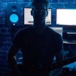 Eric Osmond Instagram - Figuring out the guitar riff for "Begin Again" Song comes out FRIDAY, APRIL 21st! Pre-Save it today >>Link in the Bio<< #eternityalbum #ericosmondmusic #guitarriff #electricguitar #electronicmusic