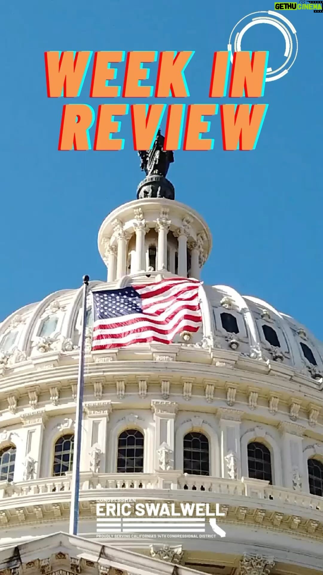Eric Swalwell Instagram - Bill introductions, votes & committee meetings — check out the highlights of another packed week! 🎥