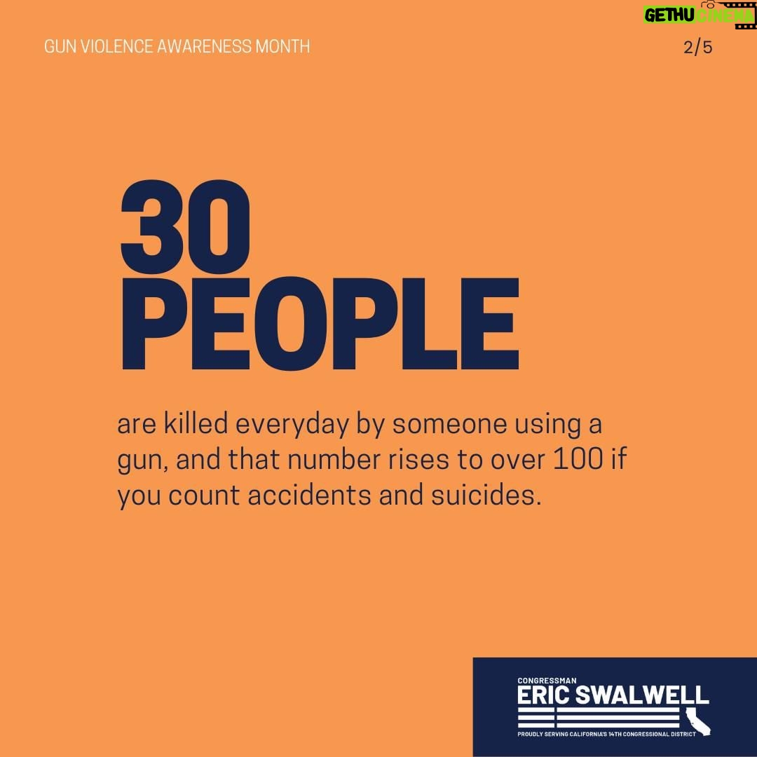 Eric Swalwell Instagram - Far too many mass shootings are normalized in the U.S. today. We need further commonsense reforms to save lives and end gun violence. #NationalGunViolenceAwarenessDay #GunViolenceAwarenessMonth