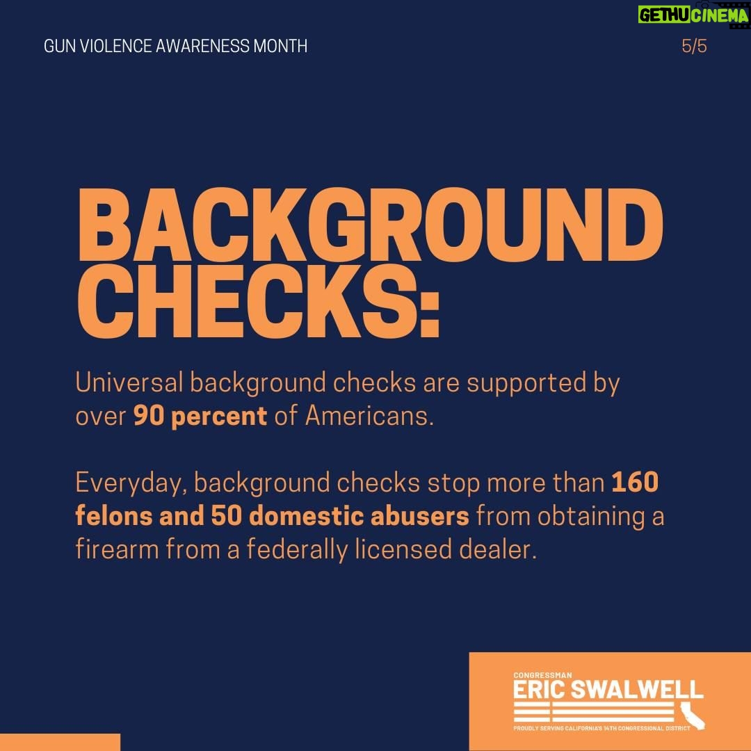 Eric Swalwell Instagram - Far too many mass shootings are normalized in the U.S. today. We need further commonsense reforms to save lives and end gun violence. #NationalGunViolenceAwarenessDay #GunViolenceAwarenessMonth
