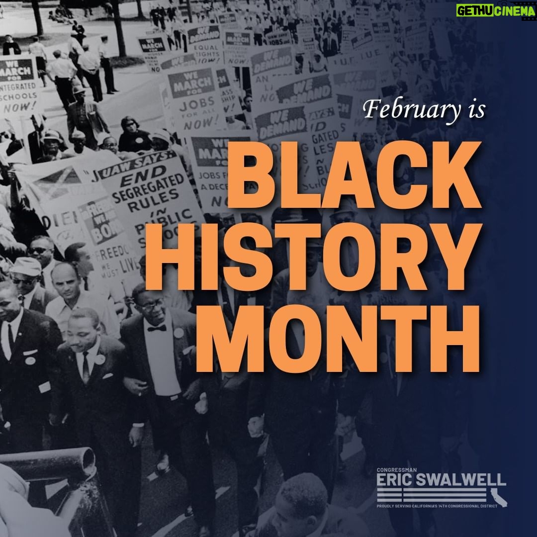Eric Swalwell Instagram - During #BlackHistoryMonth we celebrate the powerful voices of Black Americans in the East Bay and across the U.S. by honoring their contributions to our great nation.
