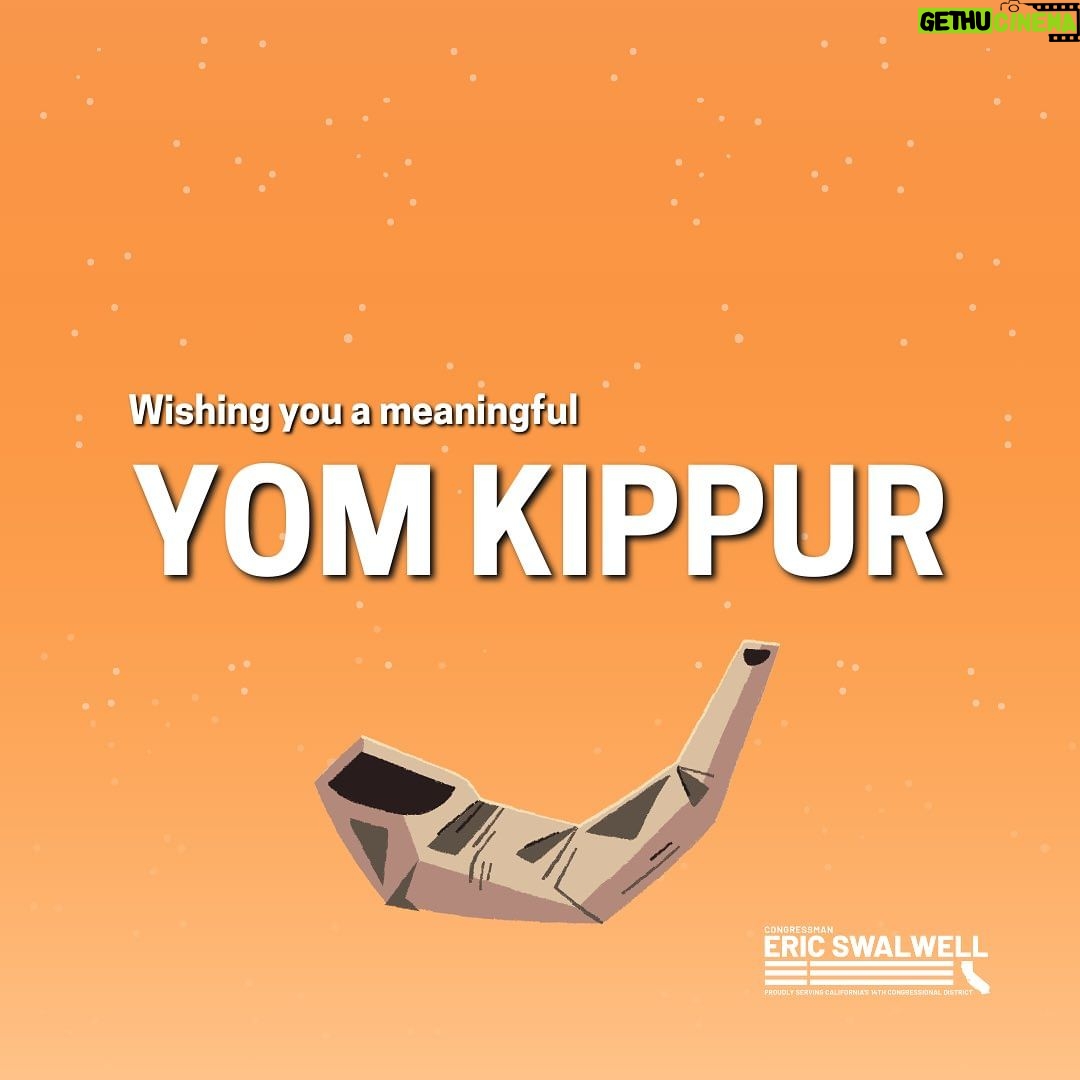 Eric Swalwell Instagram - G’mar Chatima Tova to all those in the East Bay and around the world observing #YomKippur this evening. I’m wishing you a meaningful day of reflection and an easy fast.