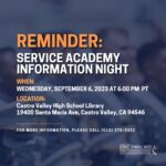 Eric Swalwell Instagram - Every year, one of the great honors of my job is nominating students from across CA-14 to our nation’s service academies. If you or your student is interested in military academy service, please join my office tomorrow at 6:00 pm for Service Academy Night. We will go over how to apply for military academies and what you need to know throughout the nomination process.