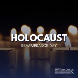 Eric Swalwell Instagram - On Holocaust Remembrance Day, we remember the more than six million lives lost. Anti-Semitism, bigotry, and hateful acts of violence should have no place in our communities and we must continue to use every tool we have to defeat them. #NeverAgain