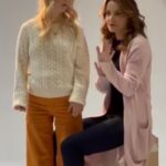 Erica Durance Instagram - Two actors trying to figure out a gallery shoot. Love you @lilydmooreofficial Vid cred: @benjaminayres #colormyworldwithlove #hallmarkchannel #hallmarkmovies