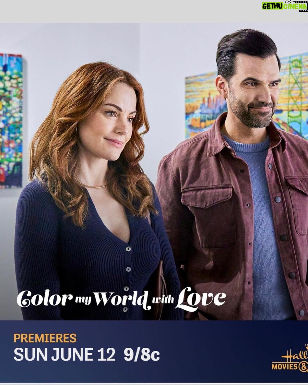 Erica Durance Instagram - Get ready to watch! June 12th 9/8c Check out the link in my bio for the Facebook live as well! #colormyworldwithlove @hallmarkmovie @peterbenson889 @benjaminayres @lilydmooreofficial @desanctisofficial @klkruper @infobobby @tianak655