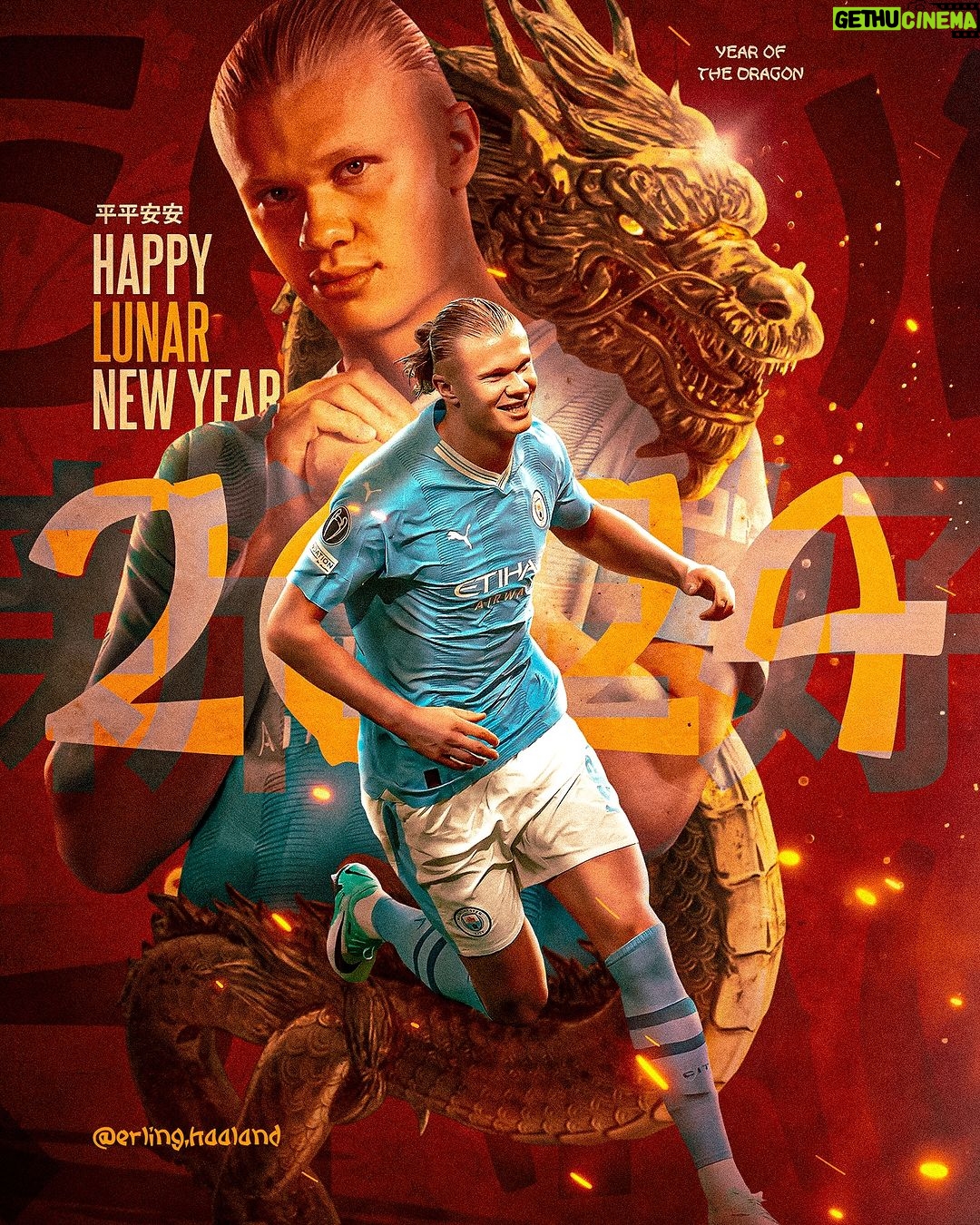 Erling Haaland Instagram - Happy New Lunar Year everyone! May the spirit of the Dragon be with you! 💫🐲