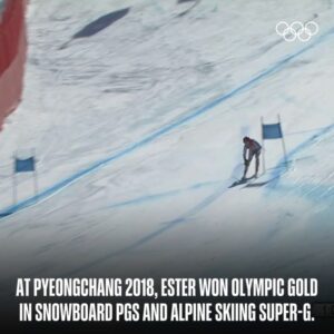 Ester Ledecká Instagram - Ester Ledecka 🇨🇿 made history at #PyeongChang2018. She secured victories in two different disciplines during the same Olympic Winter Games, a remarkable feat never witnessed before for a woman.💪😍

Spot her reaction - it speaks volumes! 🤯