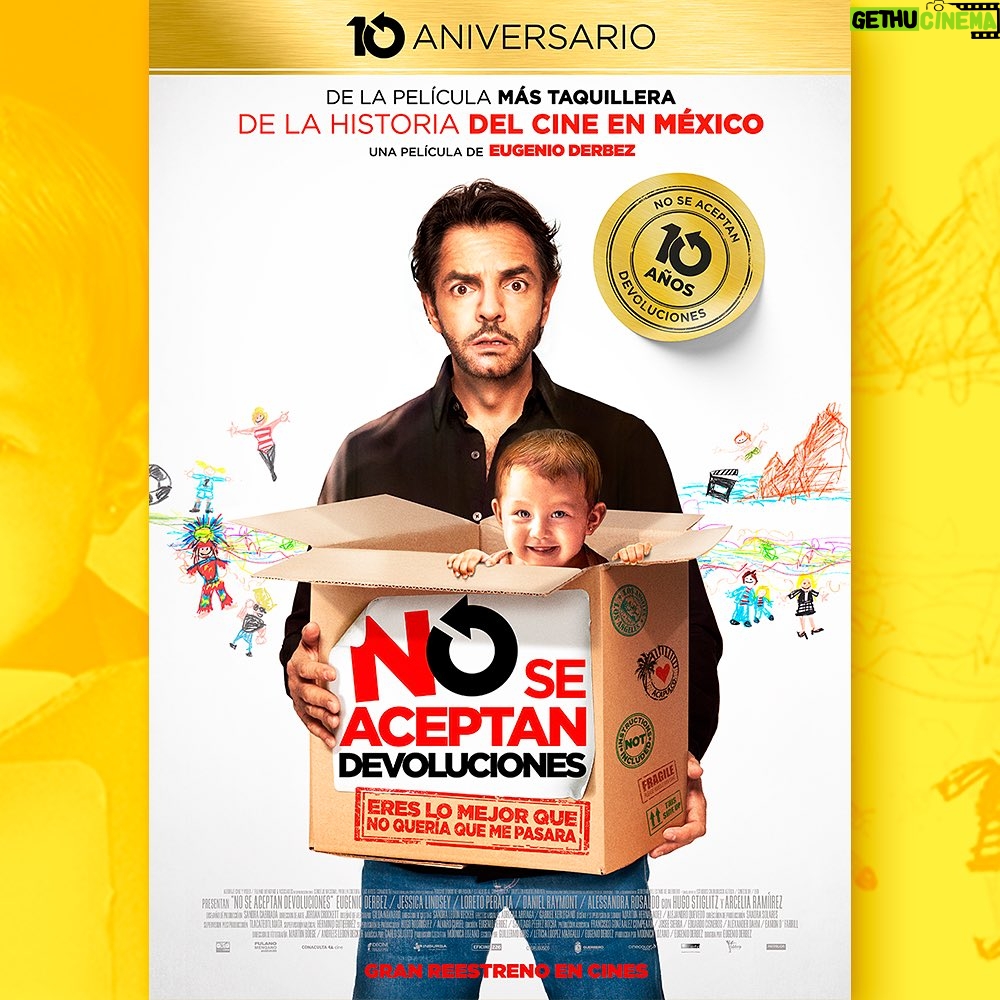 Eugenio Derbez Instagram - ¡Una comedia que conmovió a millones está de regreso por su 10º aniversario! Este 28 de septiembre te espero en el reestreno de #NoSeAceptanDevoluciones