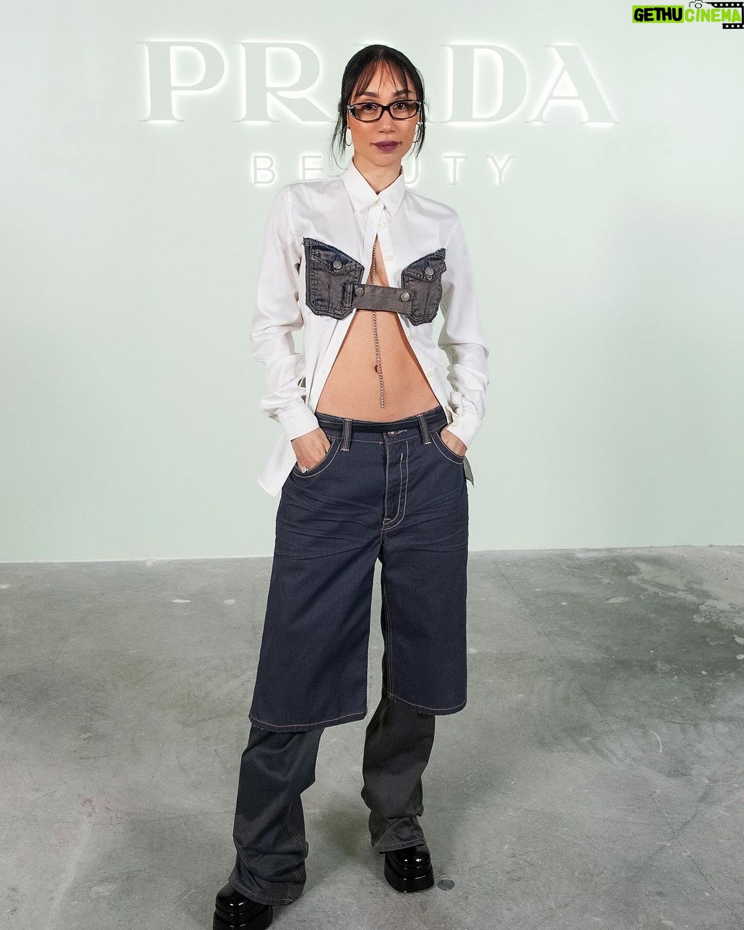 Eva Marisol Gutowski Instagram - Things that would put a Victorian child in a coma: A Prada Beauty Minimal Techno Rave in NYC ✨