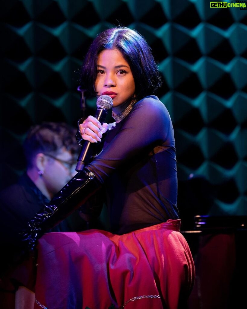 Eva Noblezada Instagram - Delusional indeed 🎊 feeling fabulous and festive after three delicious shows @joespub with my musical partner in crime @rodneybush ✨ Thank You for coming everyone i love you all so much! Wishing everyone a lovely holiday season and continued blessings into the new year 🫶🏽❄️🕯️🎄 Also thank you you beautiful man @reevecarney for joining me onstage and slaying one of my fav mt classics ❤️‍🔥 finishing the year entertainting you all is my highest artistic honor 🙏🏽 And @davidandrako thank YOU for these gorgeous pictures! Sound: Steve Lighting : Jeanne Anne Stage Managers: Jordi & Jake Costume: TC Williams
