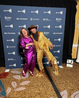 Evan Thomas Instagram - Fun night at the #glaadmediaawards! Although we didn’t win (congrats to We’re Here from @hbomax), it was an honor to be nominated amongst such talent. Thanks to @lorenruch , @lizbrach , @vic802 and @hgtv for taking us on this wild ride.

Also so nice to get to sit and chat with the amazing @trixiemattel and @dvdslvr at the @wbd table! Such nice people.