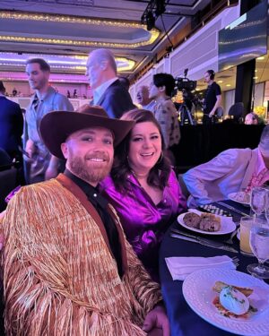 Evan Thomas Instagram - Fun night at the #glaadmediaawards! Although we didn’t win (congrats to We’re Here from @hbomax), it was an honor to be nominated amongst such talent. Thanks to @lorenruch , @lizbrach , @vic802 and @hgtv for taking us on this wild ride.

Also so nice to get to sit and chat with the amazing @trixiemattel and @dvdslvr at the @wbd table! Such nice people.