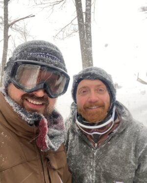 Evan Thomas Instagram - Blizzard has hit northern Michigan! We wanted to go snowboarding today but it was a tad bit windy! So snowshoeing it is! Beautiful day in some beautiful country 😍!

What’s the storm like where you are? Tons of snow??